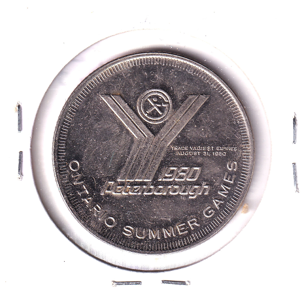 1980 Peterborough, Ontario Trade Dollar Token: Ontario Summer Games
