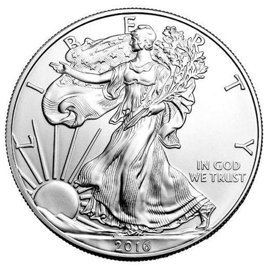 2016 United States $1 Silver Eagle 1oz. .999 Fine Silver (No Tax) May be lightly Toned