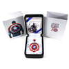 Fiji 2016 Captain America's Shield 2oz Fine Silver Coin with Pin (No Tax) Impaired