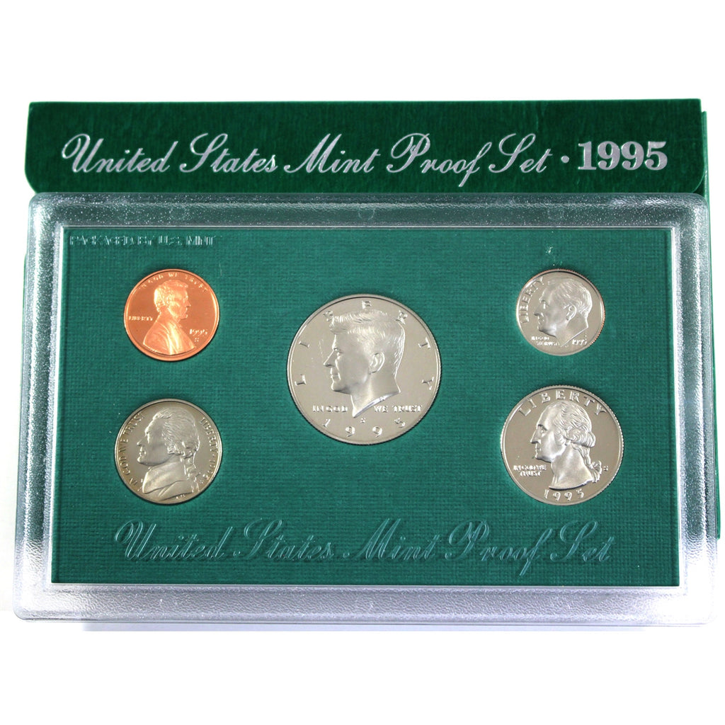 1995-S USA Proof Set (Nickel lightly toned, wear on sleeve/case)