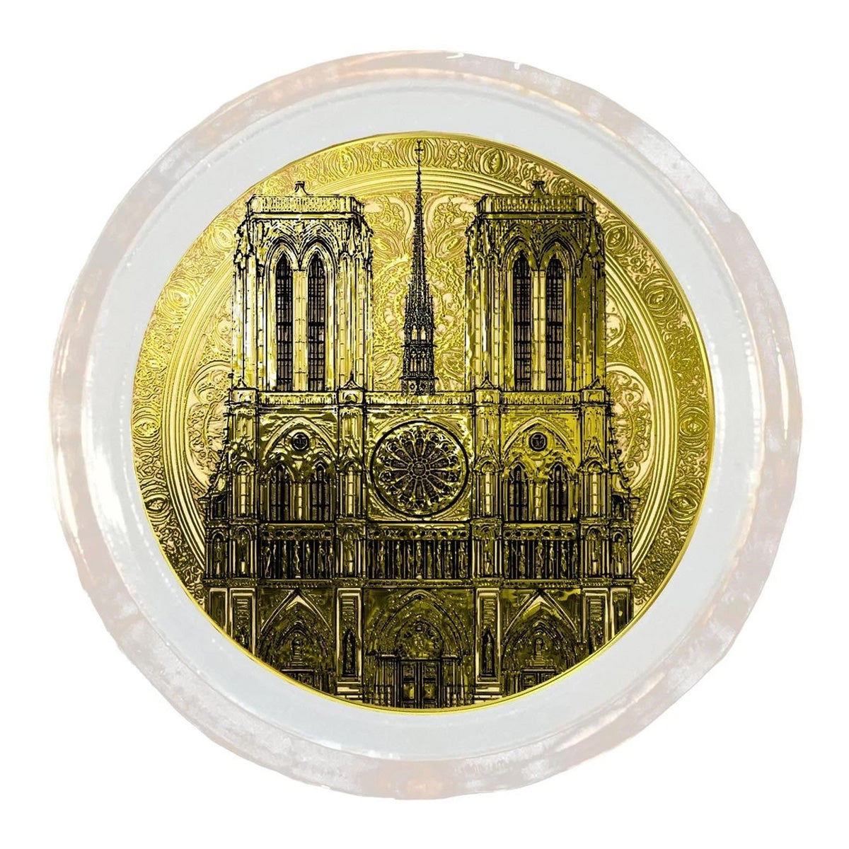 2026 Liberia $12 Notre Dome 1/1000oz 24K .9999 Gold in Card (No Tax)