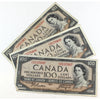 Lot of 3x 1954 Canada $100 Notes w/ 3 Different Signature Combos, Circ, 3Pcs (Issues)