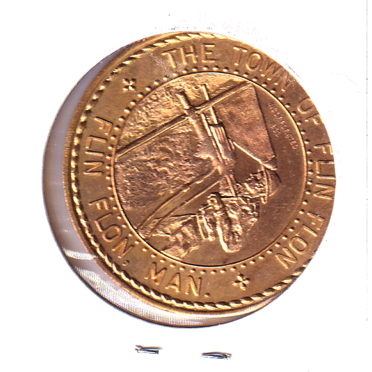1867-1967 Canada Centennial Flin Flon Manitoba Souvenir Coin - Gold Coloured