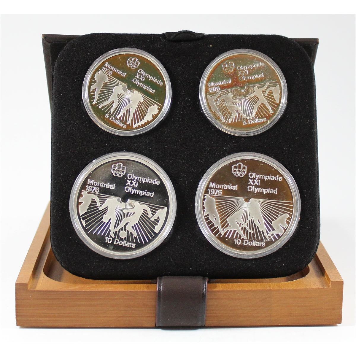 転売5点セット＋オマケ多数 1976 Canada Montreal 1976 Olympic Series VI $5 & $10 4-Coin Proof