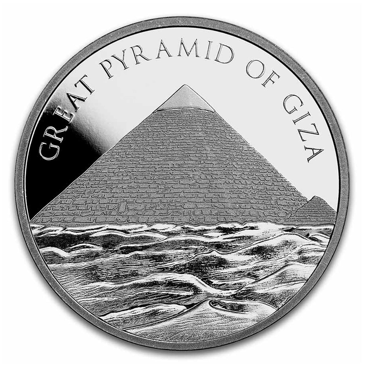7 Wonders of the World: Great Pyramid of Giza 1oz. Silver Round (No Tax) Scratches on Coin