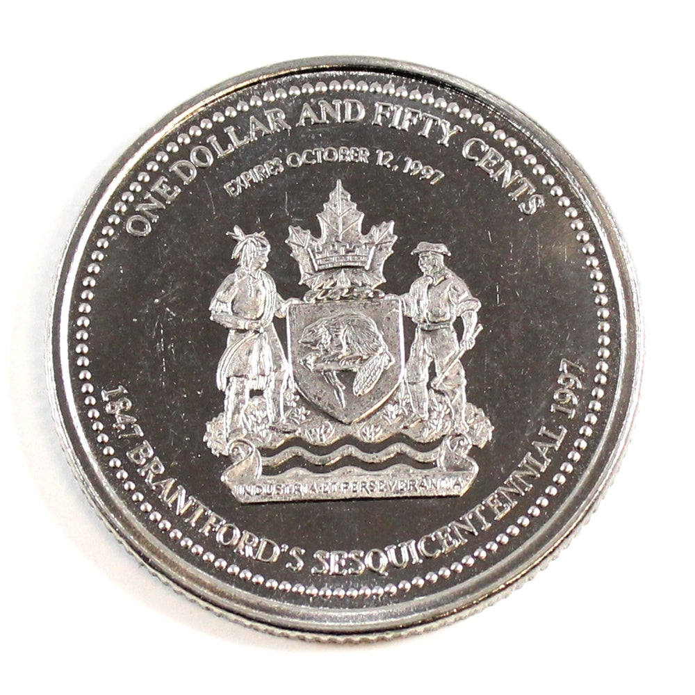 1997 Brantford's Sesquicentennial $1.50 Trade Dollar Token