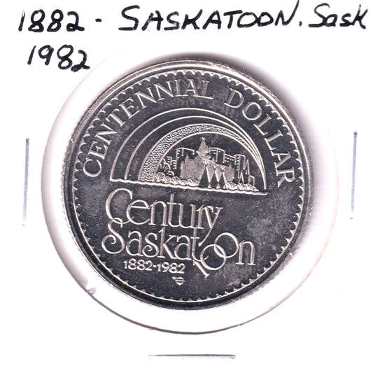 1882-1982 Saskatoon Saskatchewan Trade Dollar Token - Centennial