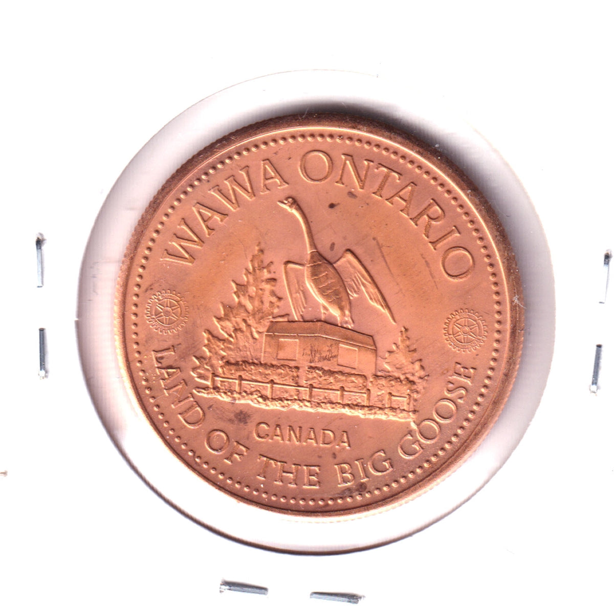 Wawa, Ontario, Rotary Club 1992 $2 Goose Bucks Trade Dollar (Scratched)