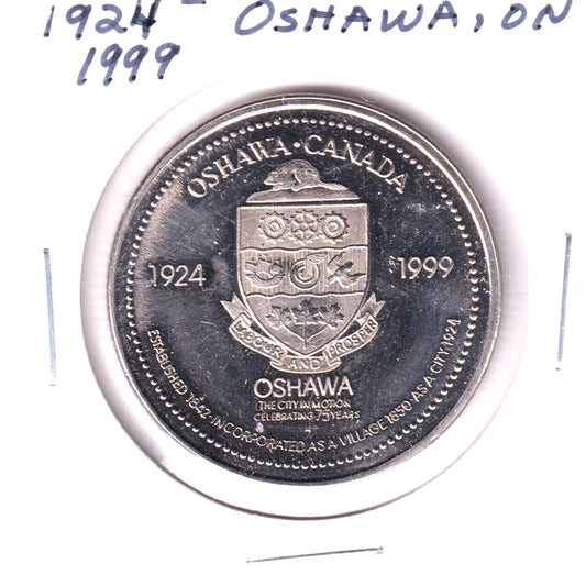 Oshawa, Ontario, 1999 75th Anniversary $2 Trade Dollar