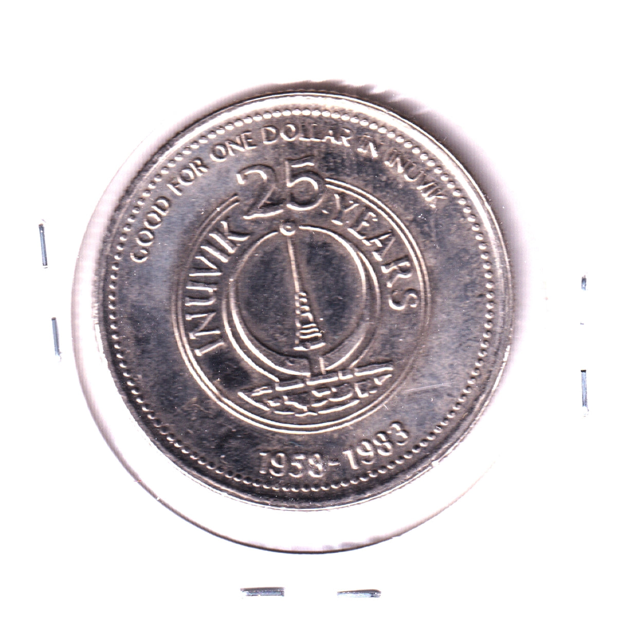 1983 Inuvik, Northwest Territories, 25th Anniversary Trade Dollar