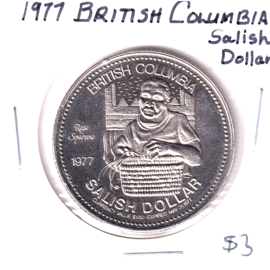 British Columbia 1977 Salish Dollar Trade Token - Khahtsahlano