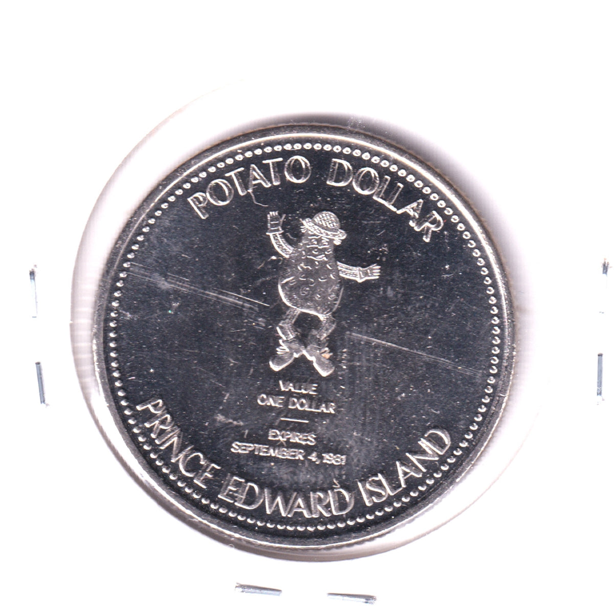 Summerside, Prince Edward Island, 1981 Potato Dollar Trade Token