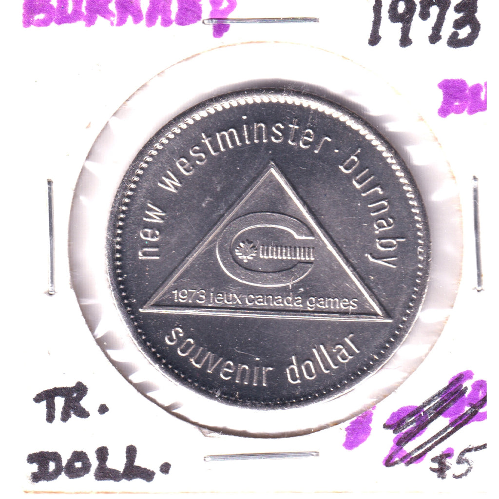 New Westminster - Burnaby, British Columbia 1973 Canada Games Trade Dollar