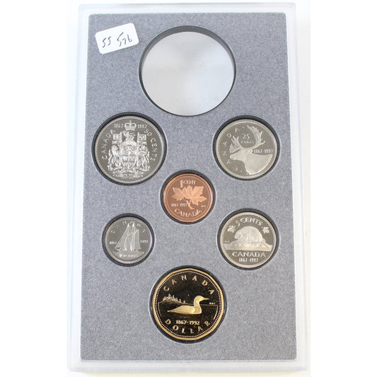 Scarce! 1992 Canada 6-coin Frosted Proof Set Broken from RCM Proof Double Dollar Set