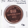 1973 Chatham, Ontario, Kent Coin Club 10th Anniversary Medallion