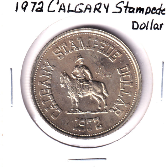 1972 Calgary Stampede Dollar Trade Token: Smiley Face in Cowboy Hat