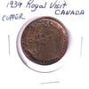 1939 Royal Visit to Canada Copper Medallion (Spot of Corrosion)