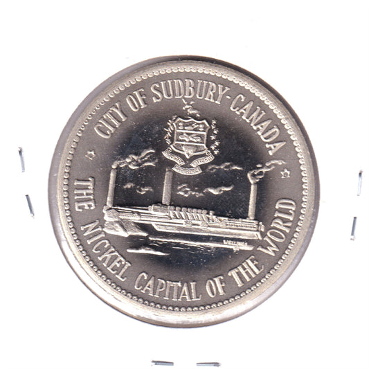 1964 Sudbury, Ontario, Canadian Centennial Numismatic Park Medallion - The Big Nickel