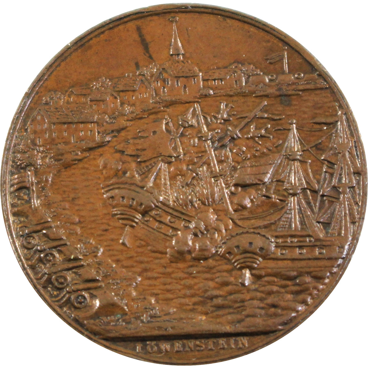 Germany 1849 Battle of Eckernforde Commemorative Medallion Extra Fine (EF-40)