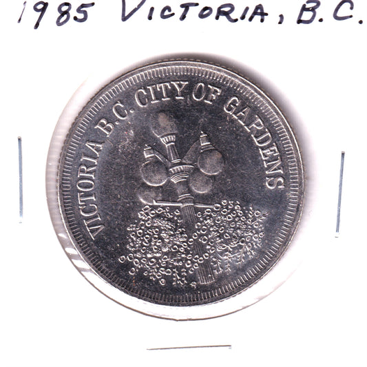 1985 Victoria, BC, Trade Dollar Token: "Northwest America" Ship