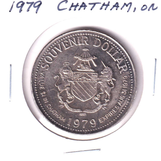 Chatham, Ontario, 1979 Souvenir Dollar Trade Token - Gray-Dort 20-M Sports Roadster