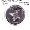 1974 Jasper, Alberta, Souvenir Dollar Trade Token: Old Man Mountain & Major Brewster