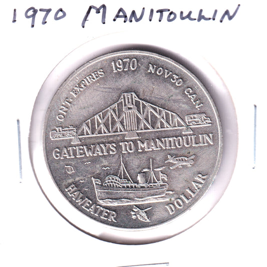 1970 Manitoulin Island, Ontario, Haweater Dollar Trade Token: Gateways to Manitoulin
