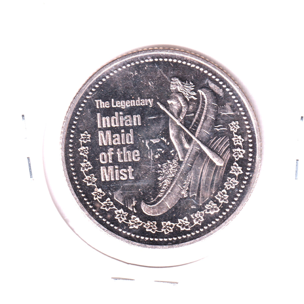 1981 Niagara Falls, Ontario, Trade Dollar: "The Legendary Indian Maid of the Mist"
