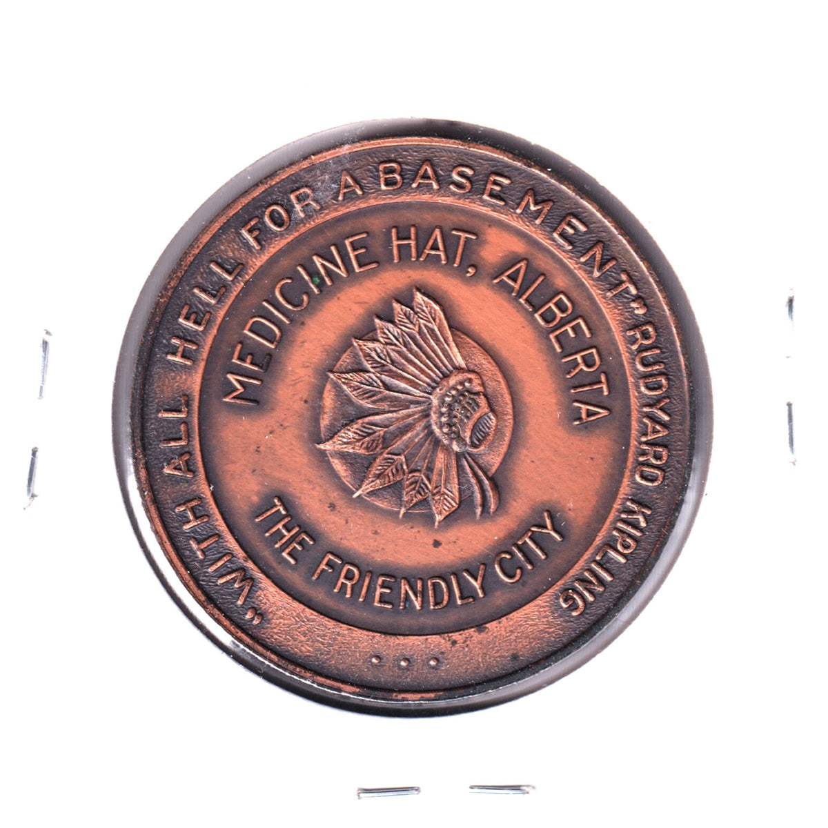 1967 Medicine Hat, Alberta, Medal: From East to West, A Century of Progress (Corrosion)
