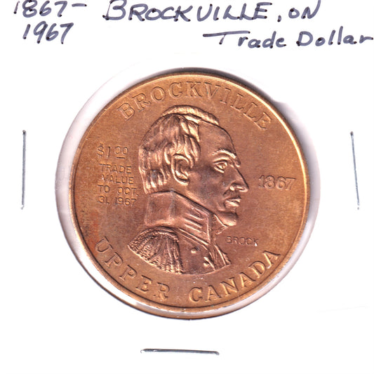 1967 Brockville, Ontario, Canada&apos;s Centennial Trade Dollar Token