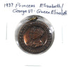 1937 George VI & Queen Elizabeth Medallion w/HRH Princess Elizabeth (Slight Corrosion)