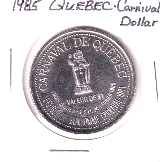 1985 Carnaval de Quebec Trade Dollar Token: Hippodrome de Quebec