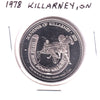 1978 Killarney, Ontario, Leprechaun Dollar Trade Token: Little Irish Downs Horse Track