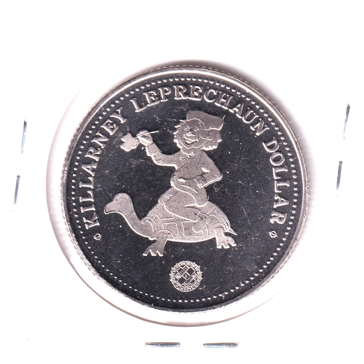 1978 Killarney, Ontario, Leprechaun Dollar Trade Token: Little Irish Downs Horse Track