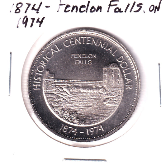 1974 Fenelon Falls, Ontario, Historical Centennial Dollar Trade Token
