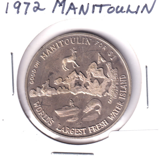 1972 Manitoulin Island Haweater Dollar Trade Token: St. Paul's Mission (Lightly Toned)