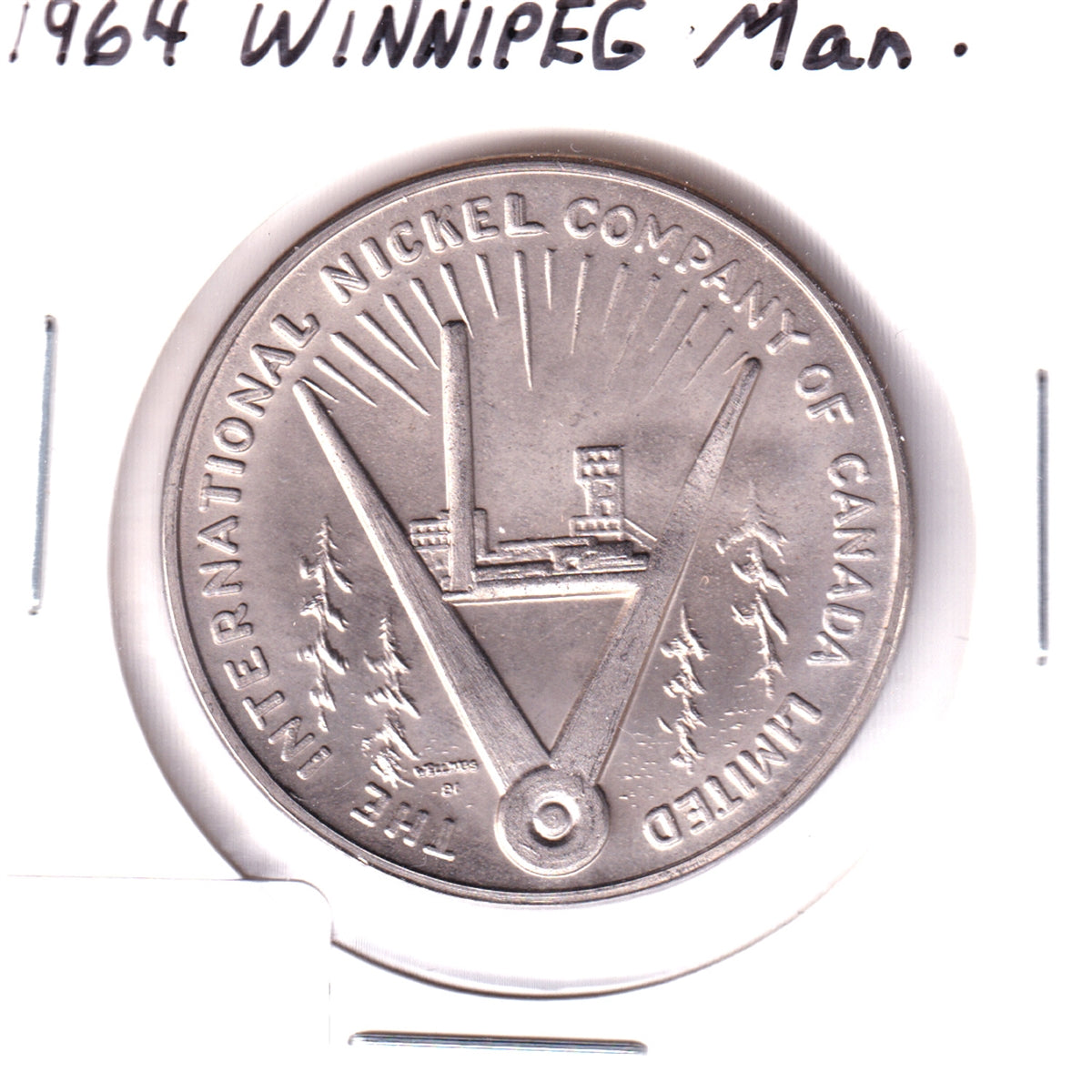 1964 International Nickel Company of Canada Medallion: Winnipeg City Hall