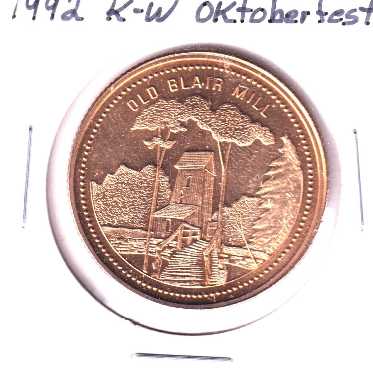 1992 K-W Oktoberfest $2 Trade Dollar Token: Old Blair Mill