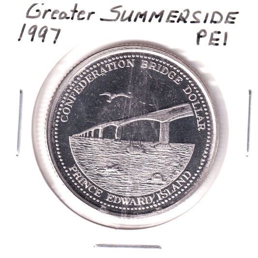 1997 Greater Summerside, PEI, Confederation Bridge Dollar Token