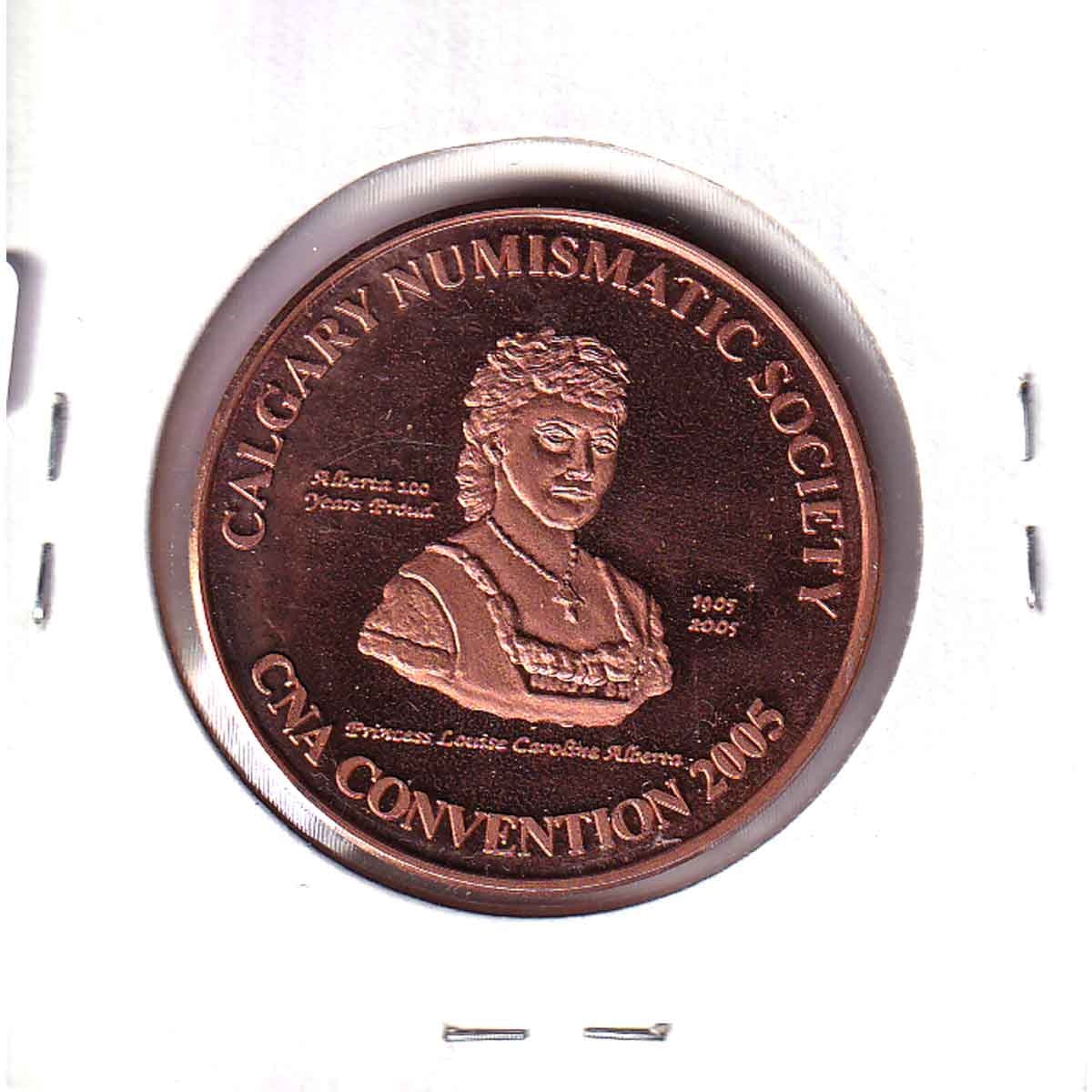 2005 Canadian Numismatic Society Convention in Calgary Copper Medallion