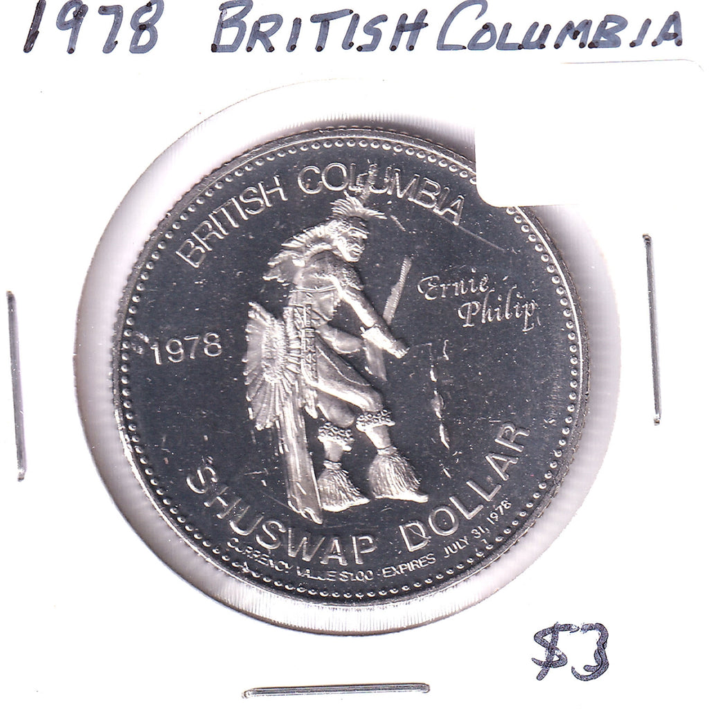 1978 British Columbia Shuswap Dollar Token