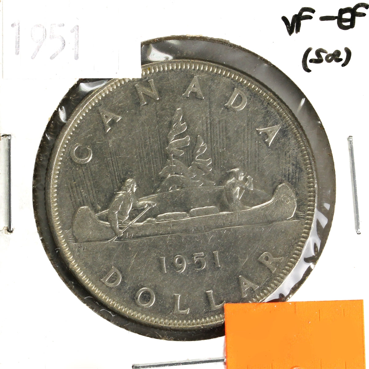 1951 Canada Dollar VF-EF (VF-30) Scratched, Cleaned, or Impaired