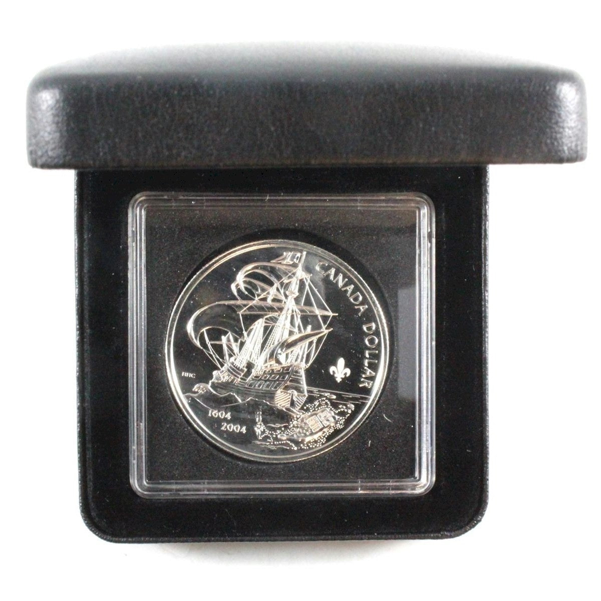 1604-2004 Canada Fleur de Lis Privy Silver Dollar in Case (No Tax)