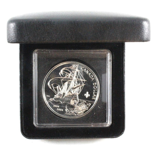 1604-2004 Canada Fleur de Lis Privy Silver Dollar in Case (No Tax)