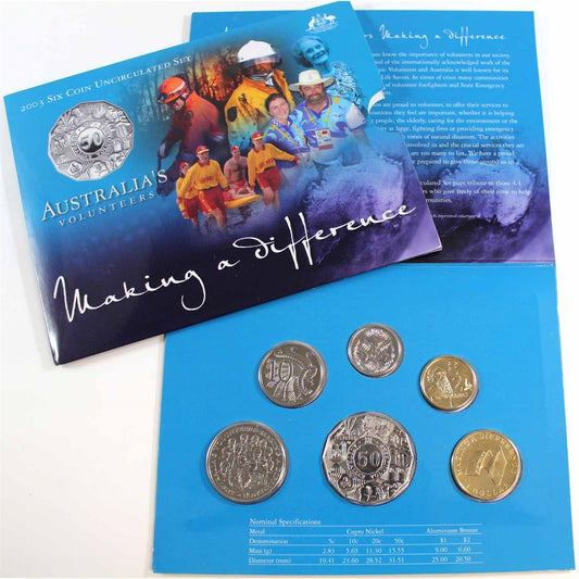 2003 Australia Uncirculated Set - Volunteers Making a Difference