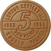 1955 London, ON, Wooden Nickel Souvenir Token: The Forest City