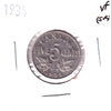 1934 Canada 5-cents Very Fine (VF20) Scratched, nicks, or impaired