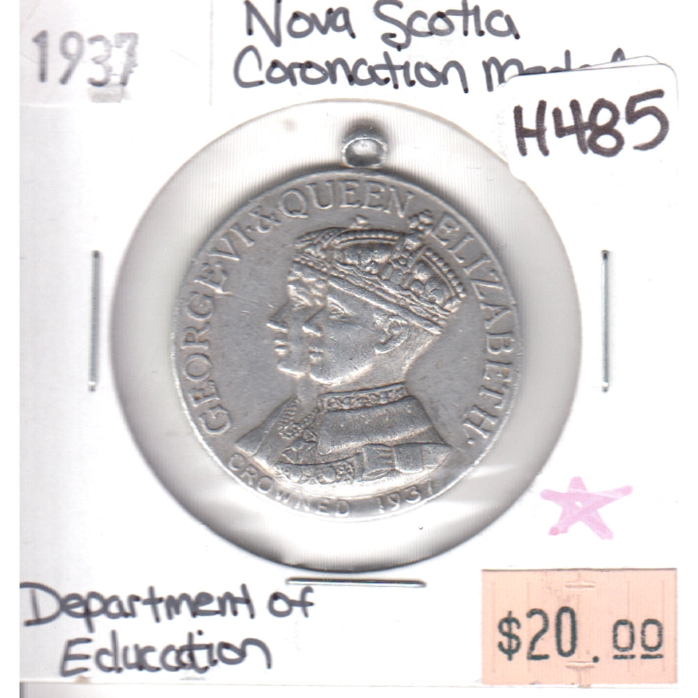1937 Nova Scotia Dept. of Education King George VI & Queen Elizabeth Coronation Medal