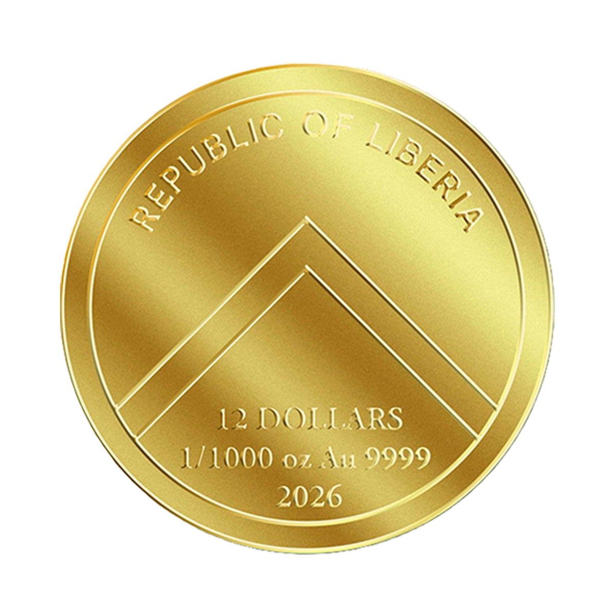 2026 Liberia $12 Spartan 1/1000oz 24K .9999 Gold in Card (No Tax)