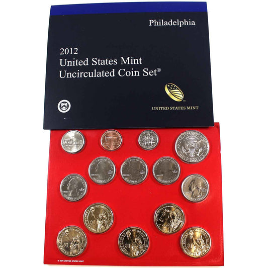 2012 USA Uncirculated Coin Set, P&D Mints (Impaired)